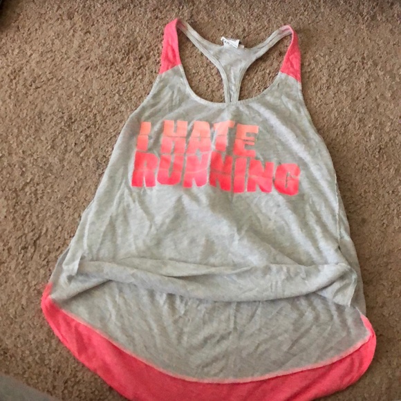 “I Hate Running” Victoria Secret tank top - Picture 1 of 1